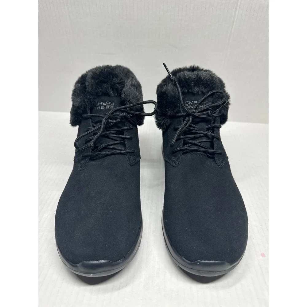 Skechers Women's‎ Performance On-The-Go Joy Bootie Black Shearling 15506 Size 9
